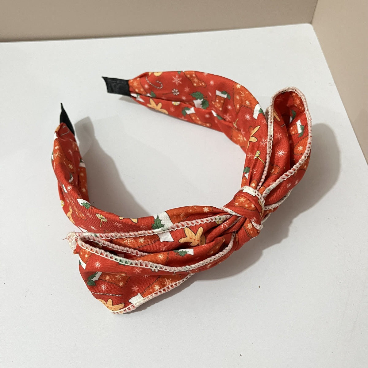 Wholesale fabric knotted striped plaid solid color bow knotted wide headband